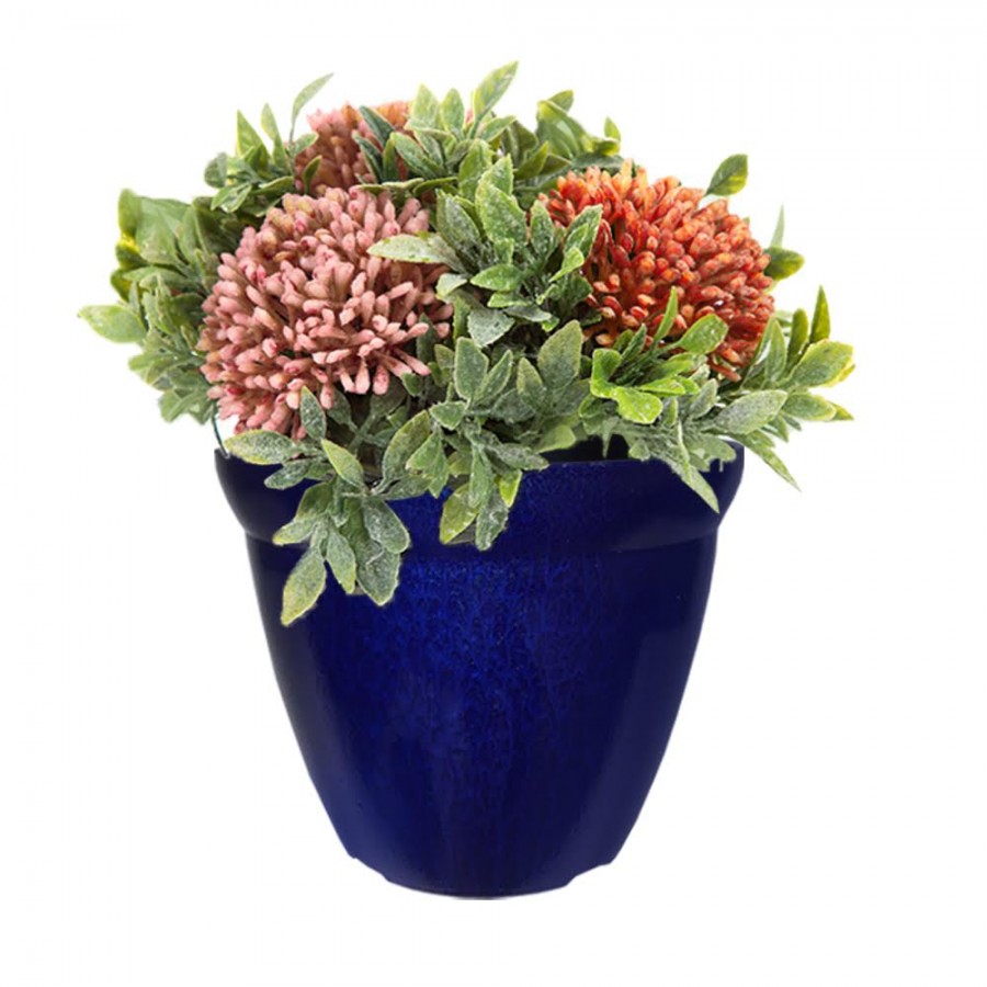 11.6” Metallic Glazed Planter